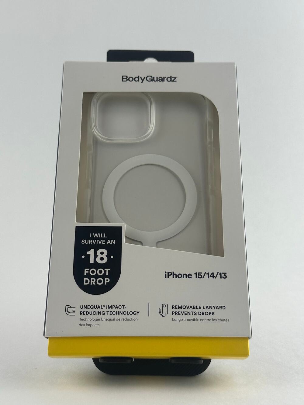 BodyGuardz iPhone 15/14/13 Clear/White MagSafe Case NWT MSRP: $50.00